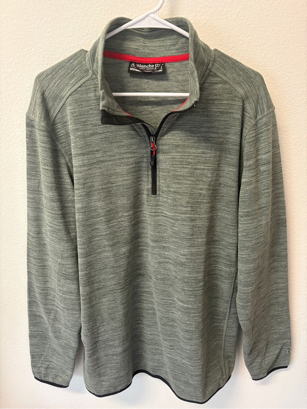 Avalanche Men's Heather light  grey Quarter-Zip Pullover Sweater